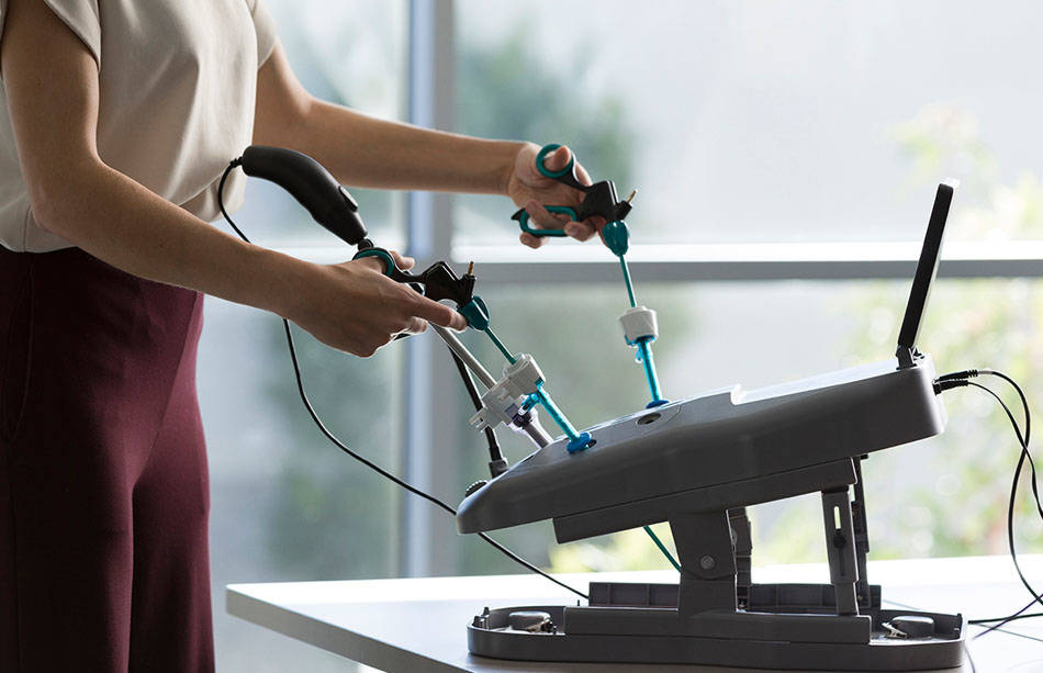 Resident training with box trainer