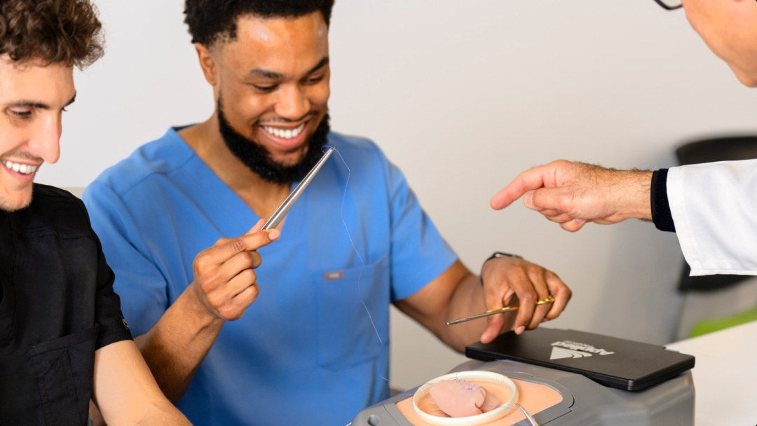 Simsei residents performing handsewn anastomosis